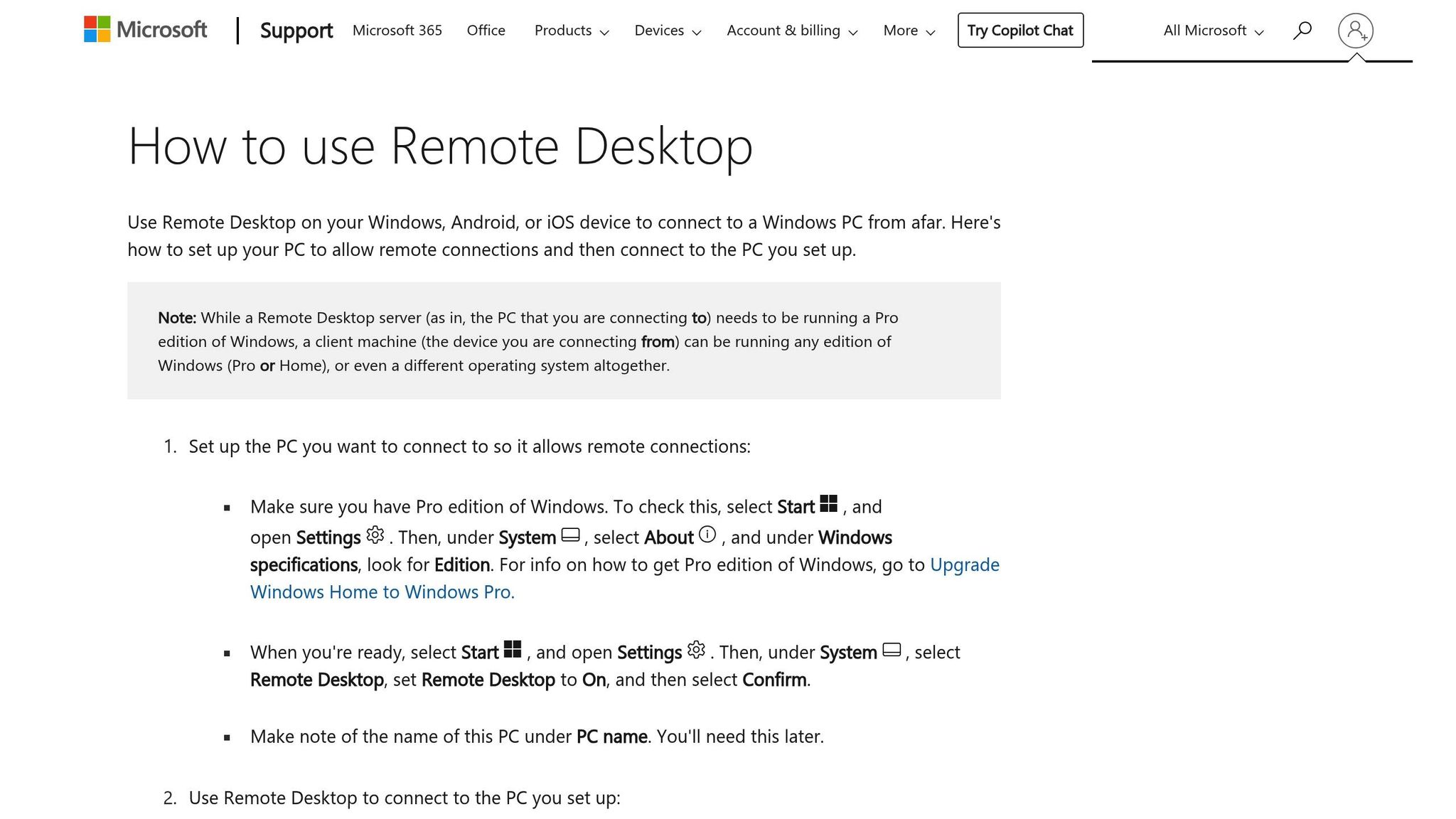 Remote Desktop Connection